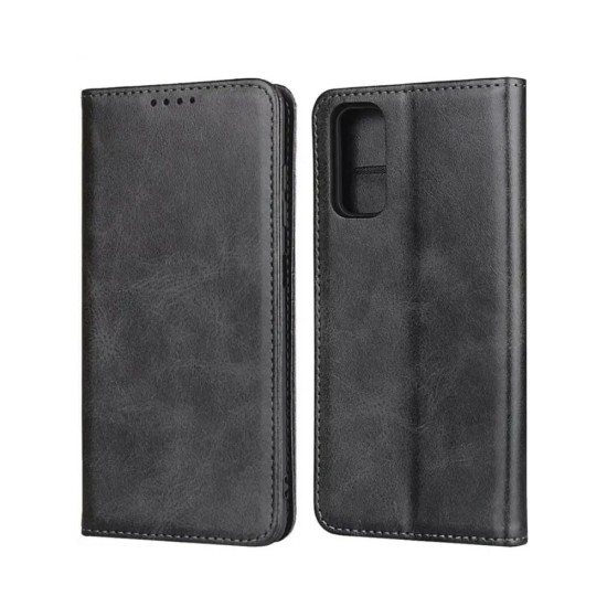 Leather Flip Cover with Internal Pocket for Samsung Galaxy A53 5G Black